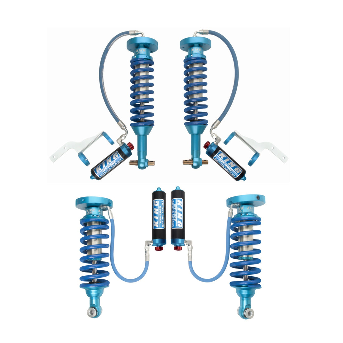 King Shocks 2.5 Performance Coilovers w/ Remote Reservoir Adjustable Shocks Set w/0-3" lift - 2014-2024 Ford Expedition 4WD