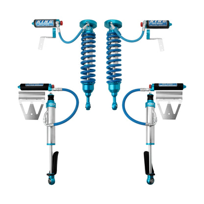 King Shocks 2.5 Performance Coilovers + Rear Reservoir Non-Adjustable Shocks Set - 2008-2021 Toyota Land Cruiser 200 4WD