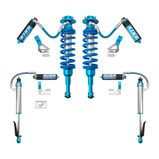 King Shocks 2.5 Performance Coilovers w/ Adjustable Remote Reservoir + Rear Adj Reservoir Shocks Set w/2-2.5" lift - 2025-2026 Toyota 4Runner 4WD RWD Exclusion \| Does not work with vehicles equipped with OEM KDSS or E-KDSS