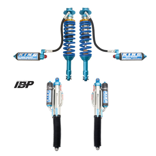 King Shocks 3.0 Performance Coilovers w/ Adjustable Remote Fin Reservoir + Rear Adj Reservoir Shocks Set - 2017-2020 Ford Raptor 4WD