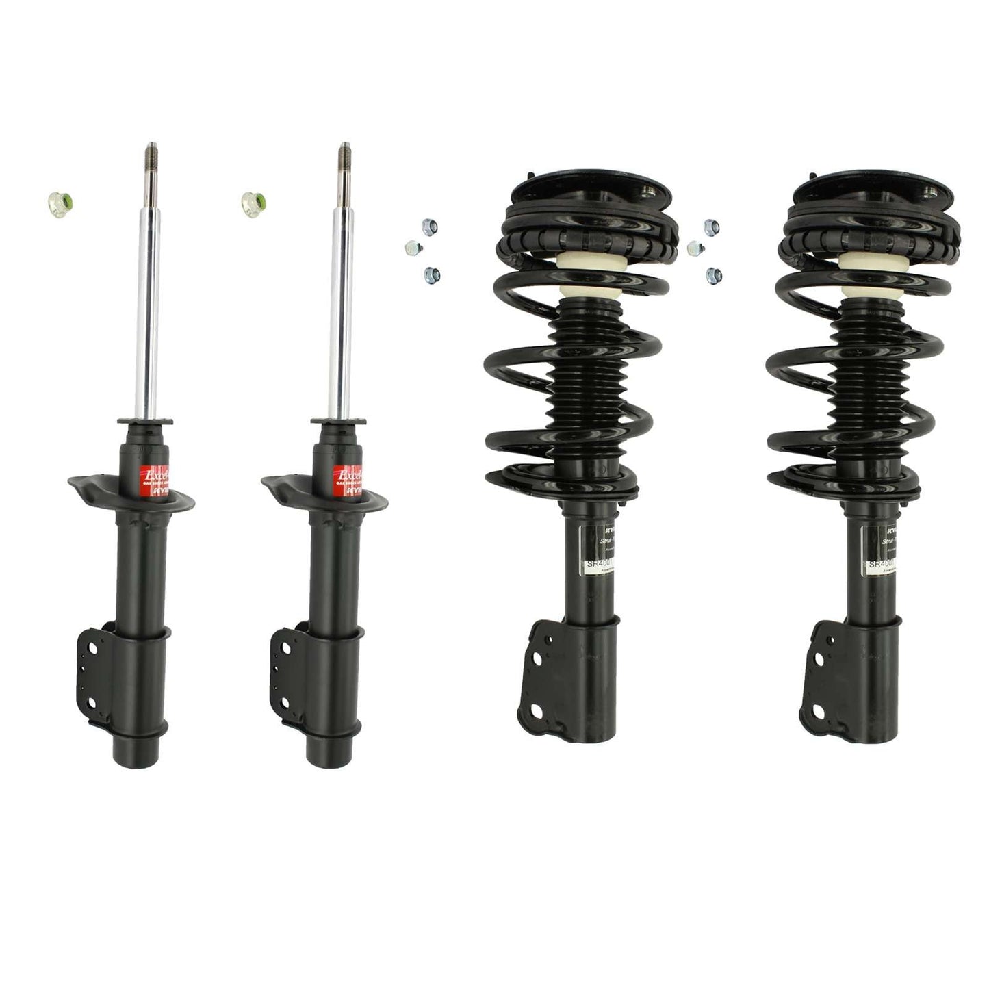 KYB Strut Plus Shocks & Spring Assembly + Rear Excel-G Shocks Set - 1999-2003 Chevrolet Malibu FWD
