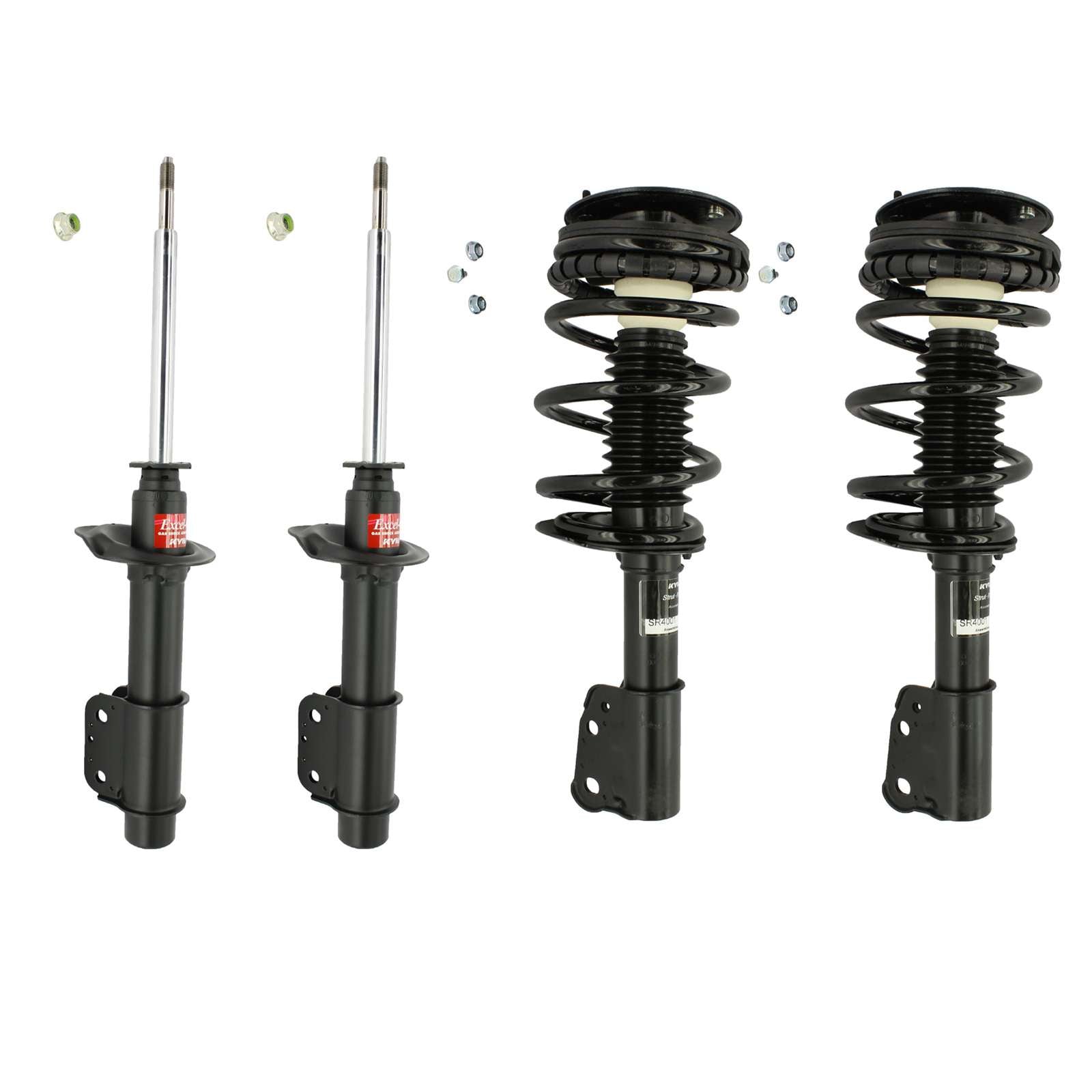 KYB Strut Plus Shocks & Spring Assembly + Rear Excel-G Shocks Set - 1999-2003 Chevrolet Malibu FWD