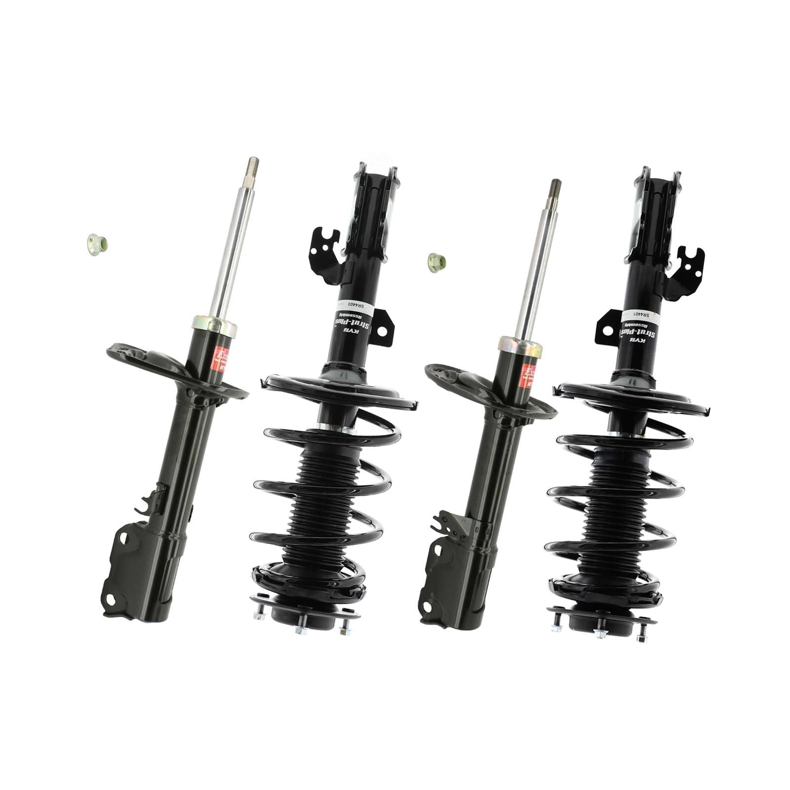KYB Strut Plus Shocks & Spring Assembly + Rear Excel-G Shocks Set - 2009-2012 Lexus ES350 FWD