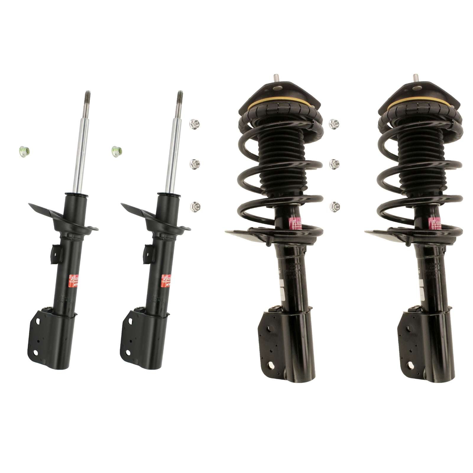 KYB Strut Plus Shocks & Spring Assembly + Rear Excel-G Shocks Set - 2010-2013 Chevrolet Impala FWD