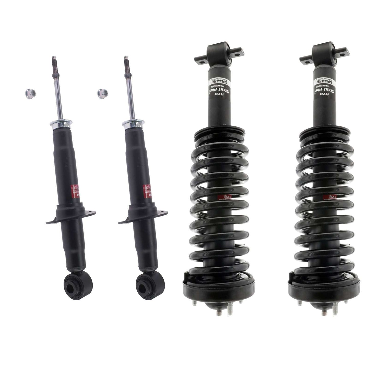 KYB Strut Plus Shocks & Spring Assembly + Rear Excel-G Shocks Set - 2014-2024 Ford Expedition 4WD RWD