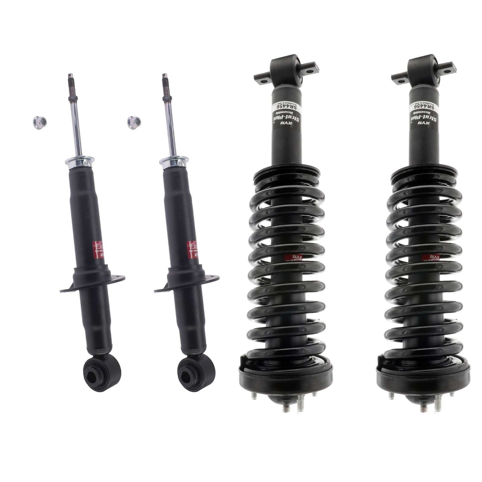 KYB Strut Plus Shocks & Spring Assembly + Rear Excel-G Shocks Set - 2014-2024 Ford Expedition 4WD RWD