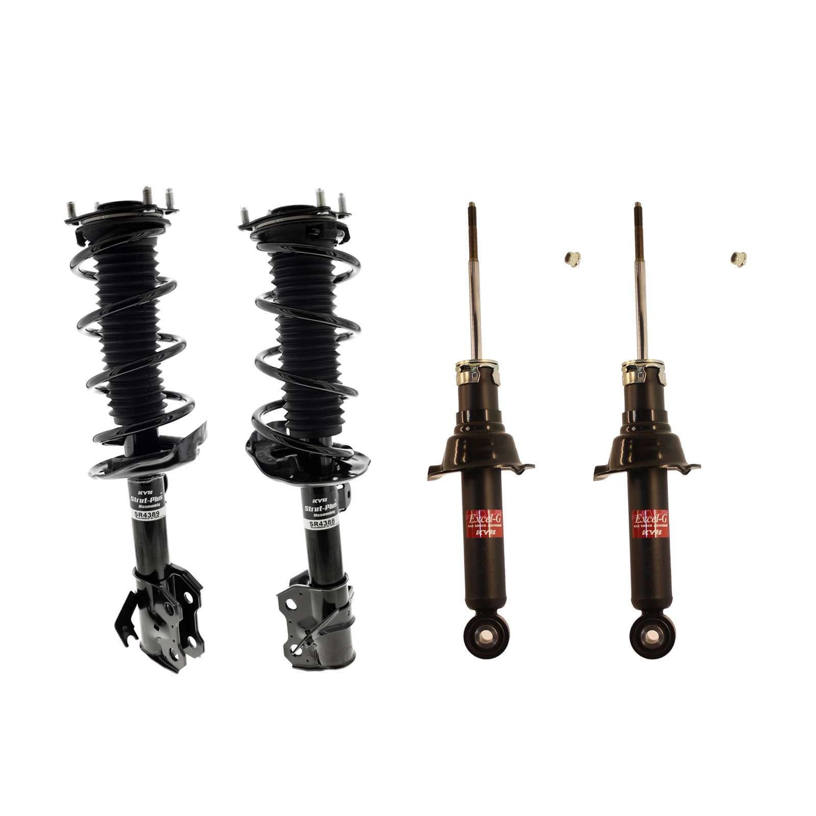 KYB Strut Plus Shocks & Spring Assembly + Rear Excel-G Shocks Set - 2012-2014 Honda CR-V AWD FWD