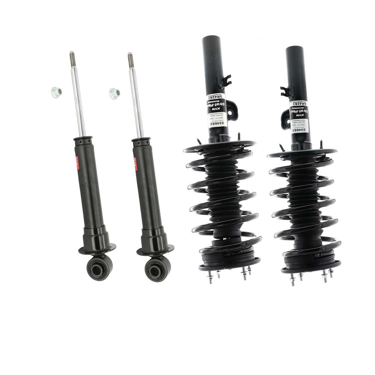 KYB Strut Plus Shocks & Spring Assembly + Rear Excel-G Shocks Set - 2008-2009 Mercury Sable AWD