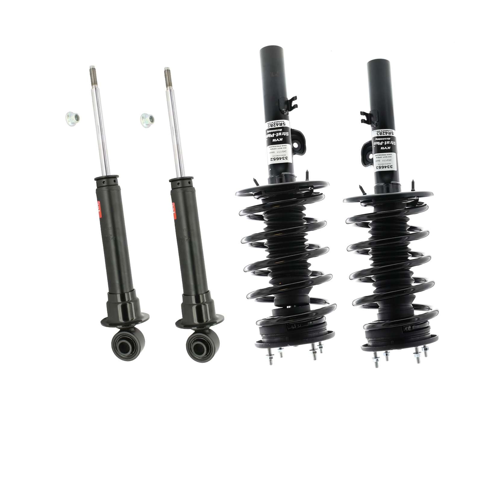 KYB Strut Plus Shocks & Spring Assembly + Rear Excel-G Shocks Set - 2008-2009 Mercury Sable AWD