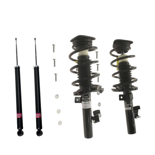 KYB Strut Plus Shocks & Spring Assembly + Rear Excel-G Shocks Set - 2004-2009 Mazda 3 FWD