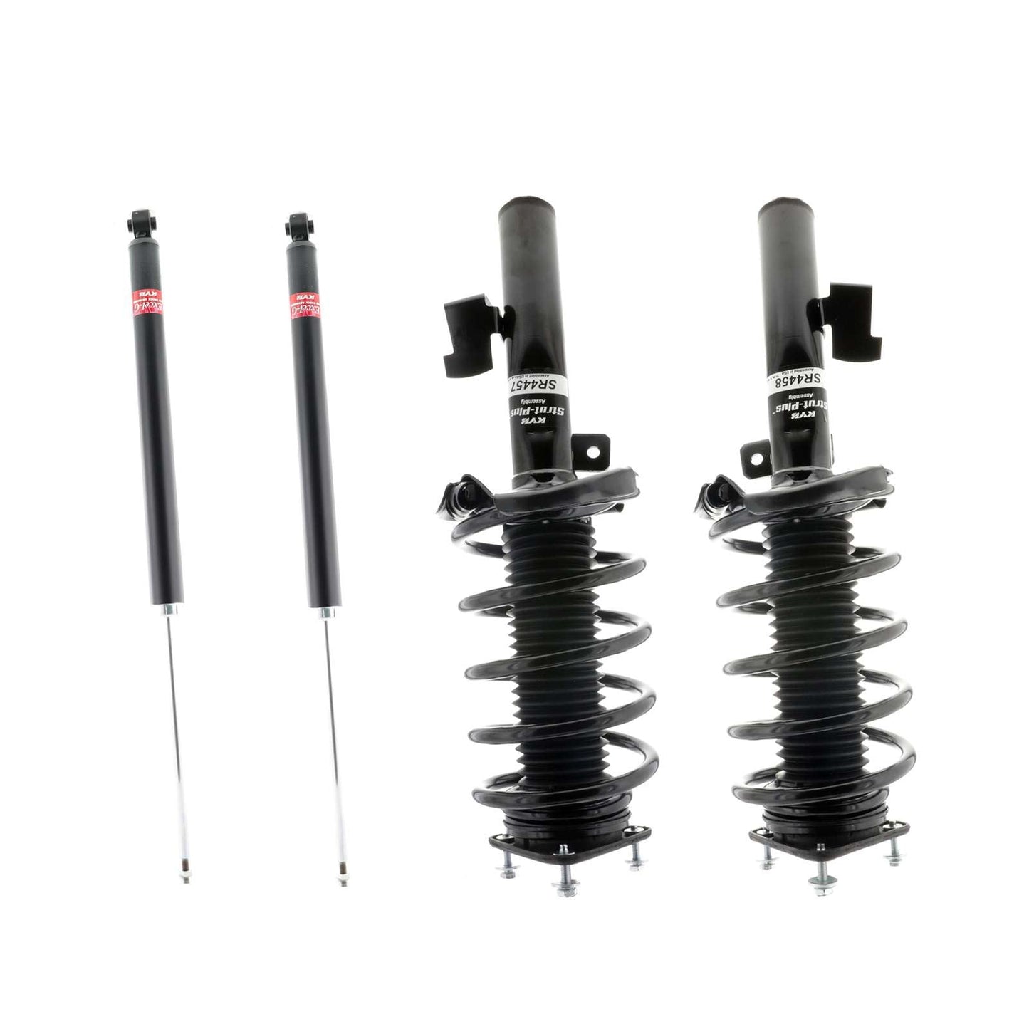 KYB Strut Plus Shocks & Spring Assembly + Rear Excel-G Shocks Set - 2010-2013 Mazda 3 FWD