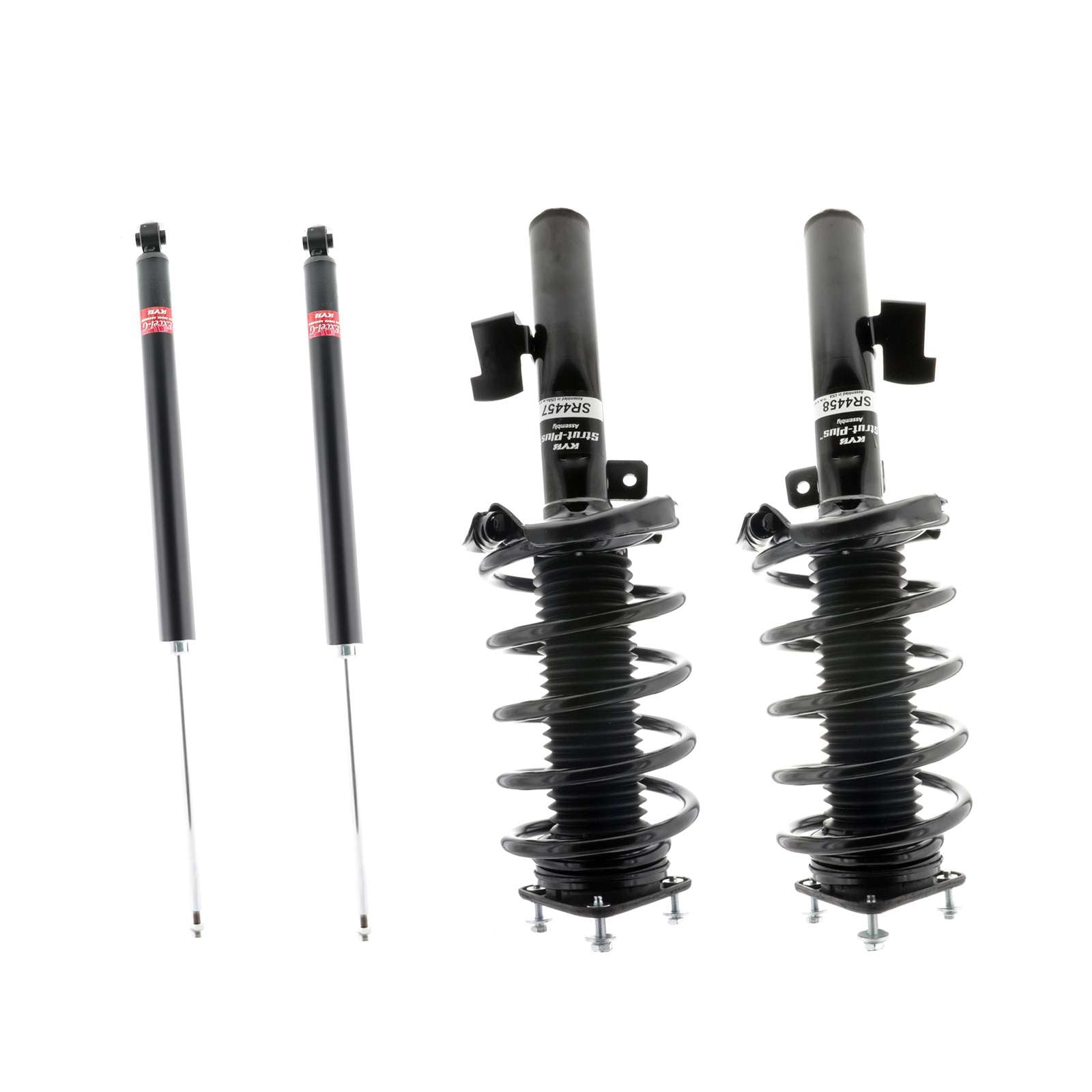 KYB Strut Plus Shocks & Spring Assembly + Rear Excel-G Shocks Set - 2010-2013 Mazda 3 FWD