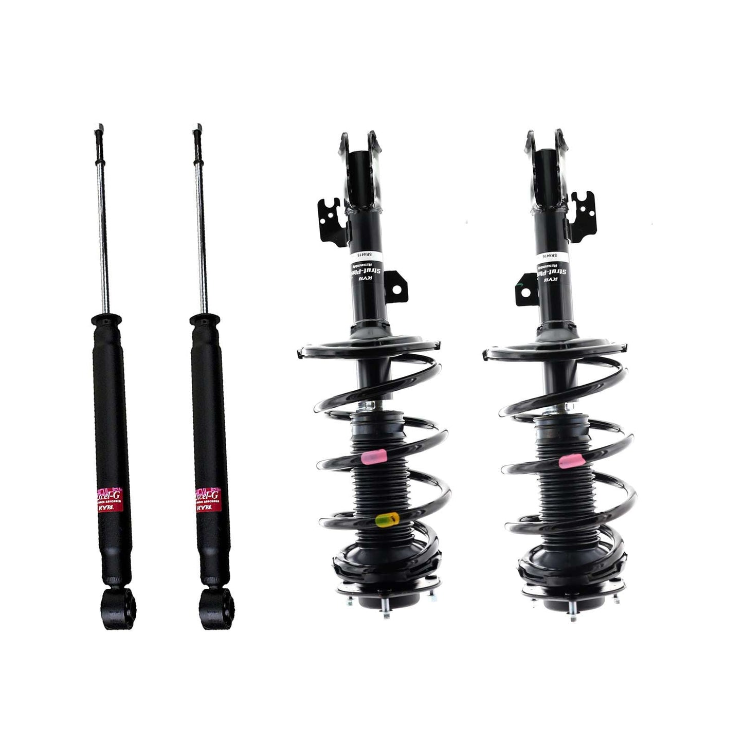 KYB Strut Plus Shocks & Spring Assembly + Rear Excel-G Shocks Set - 2011-2020 Toyota Sienna FWD