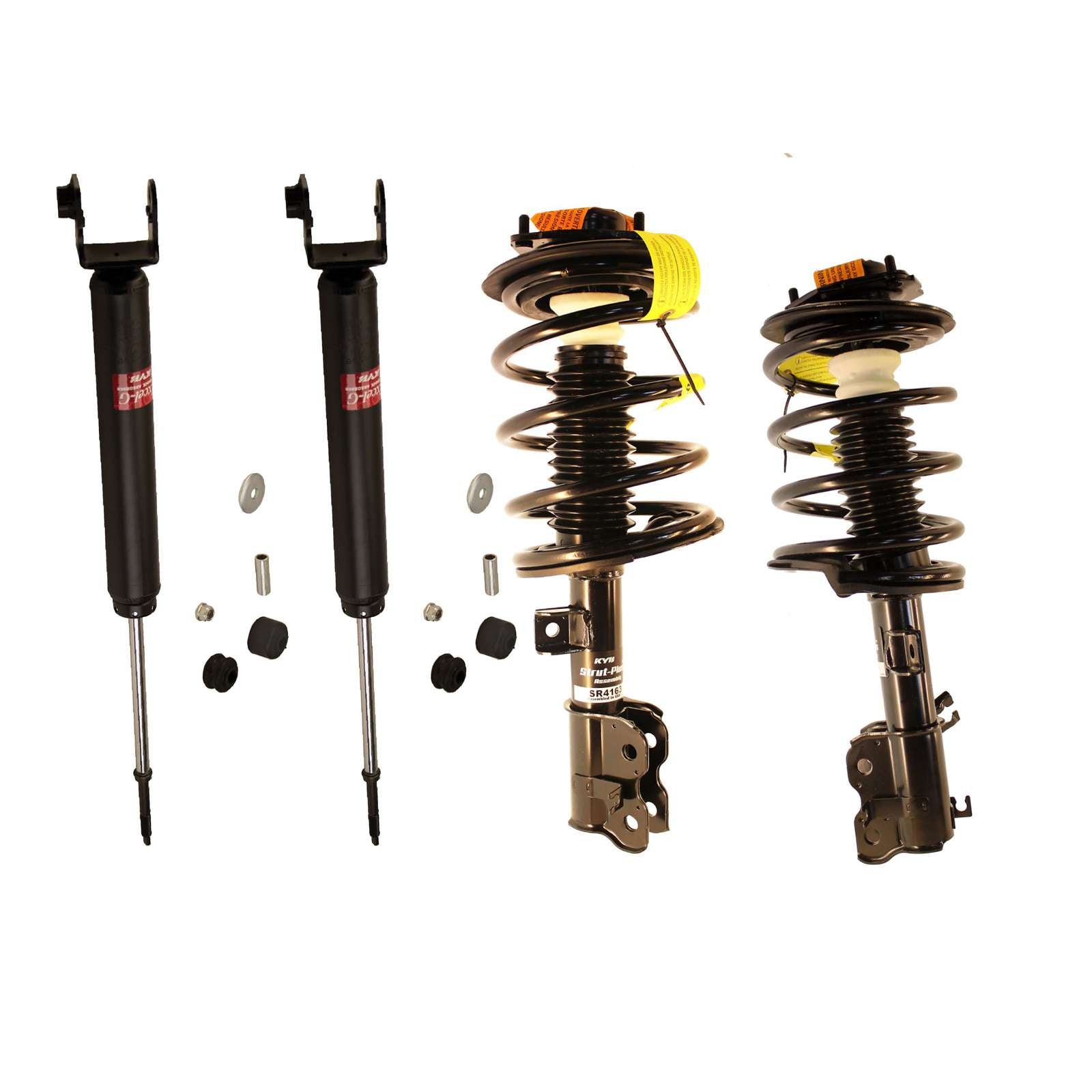 KYB Strut Plus Shocks & Spring Assembly + Rear Excel-G Shocks Set - 2002-2006 Nissan Altima FWD