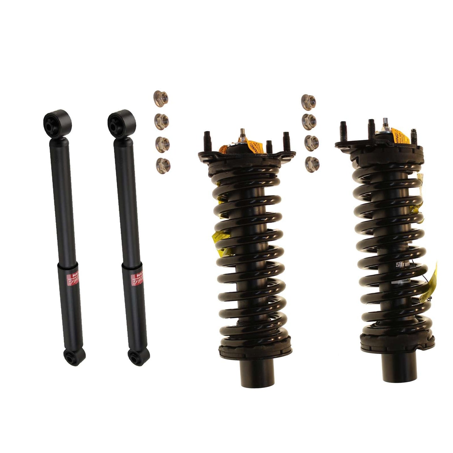 KYB Strut Plus Shocks & Spring Assembly + Rear Excel-G Shocks Set - 2002-2012 Jeep Liberty 4WD AWD RWD