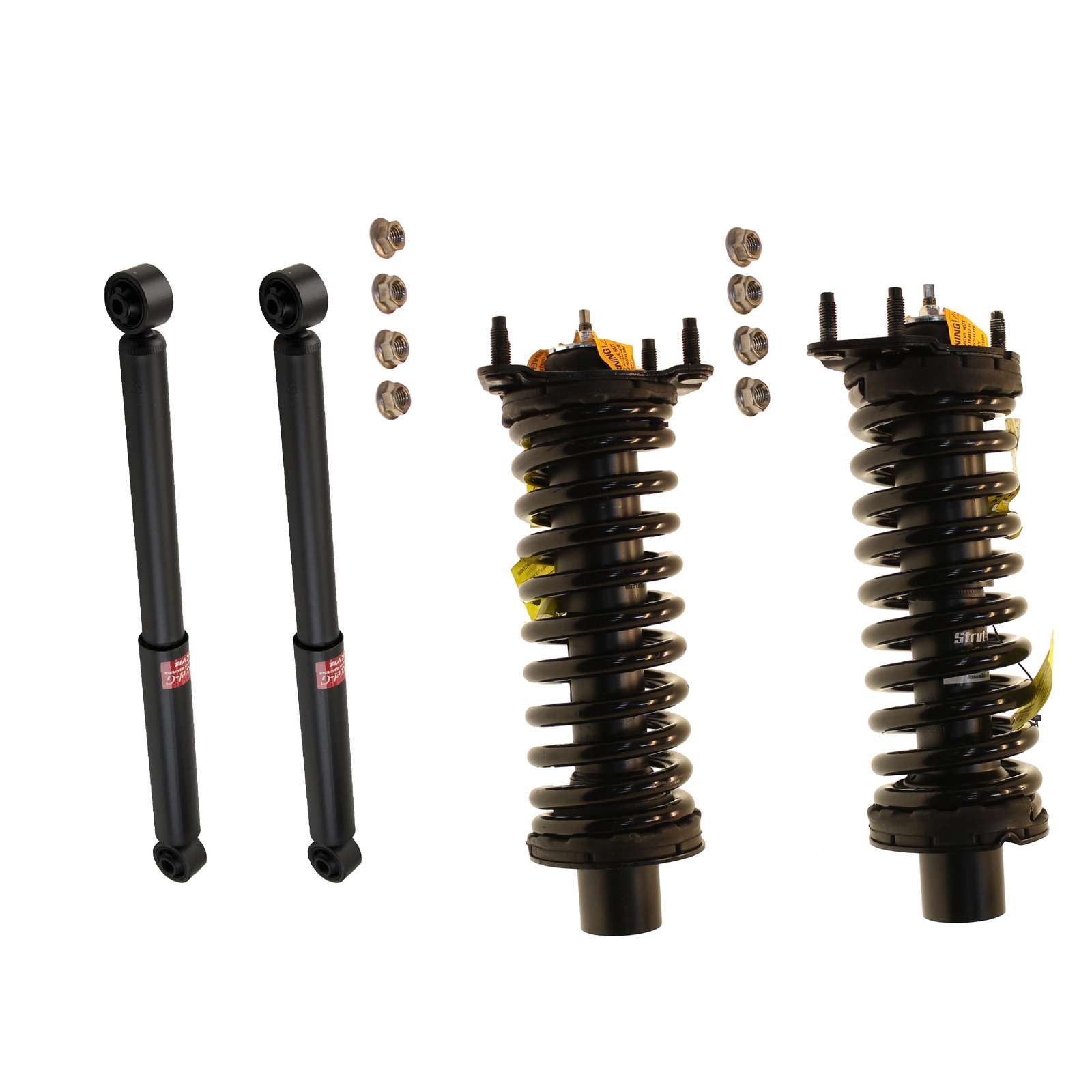 KYB Strut Plus Shocks & Spring Assembly + Rear Excel-G Shocks Set - 2002-2012 Jeep Liberty 4WD AWD RWD