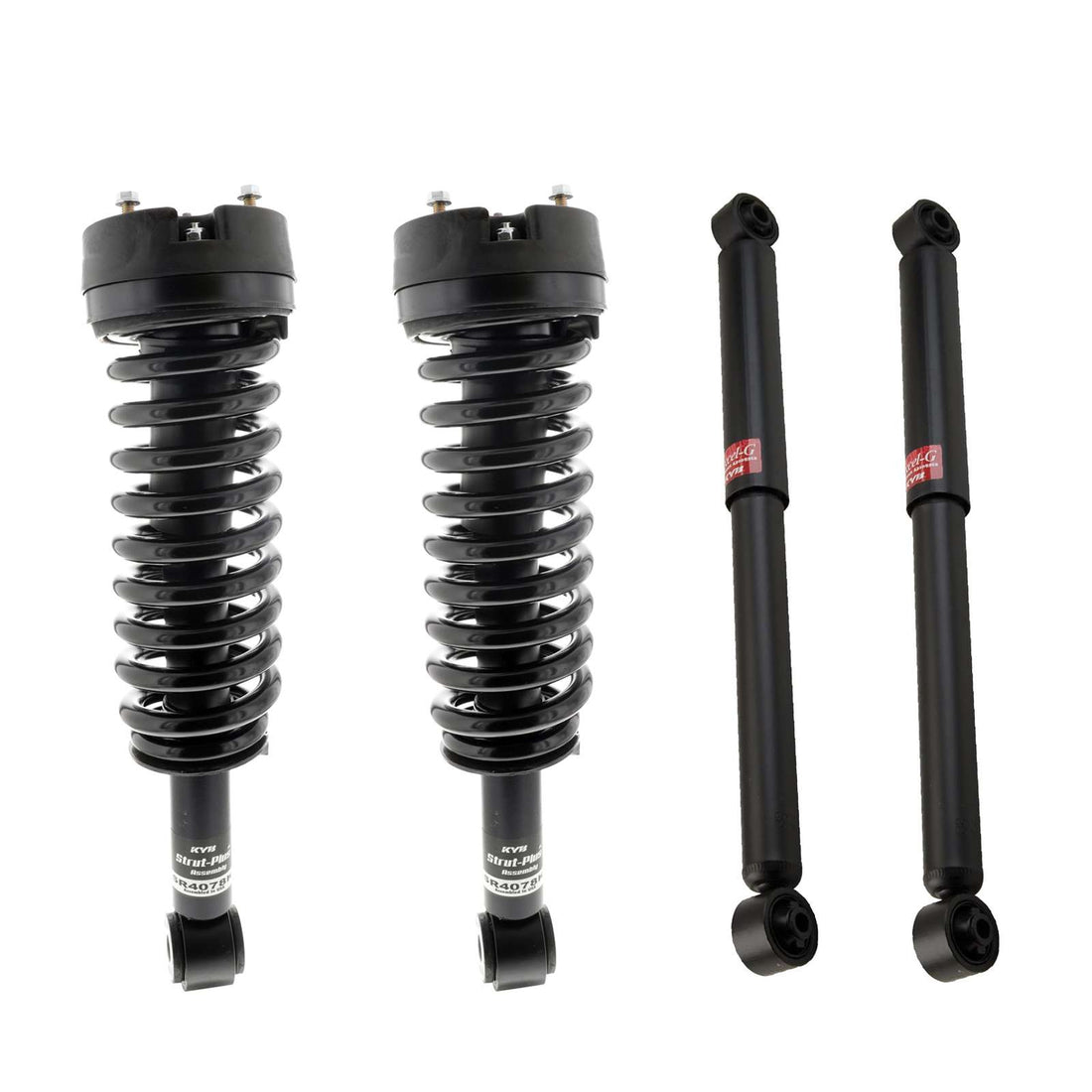 KYB Truck Plus Shocks & Spring Assembly + Rear Excel-G Shocks Set - 2004-2008 Ford F-150 RWD