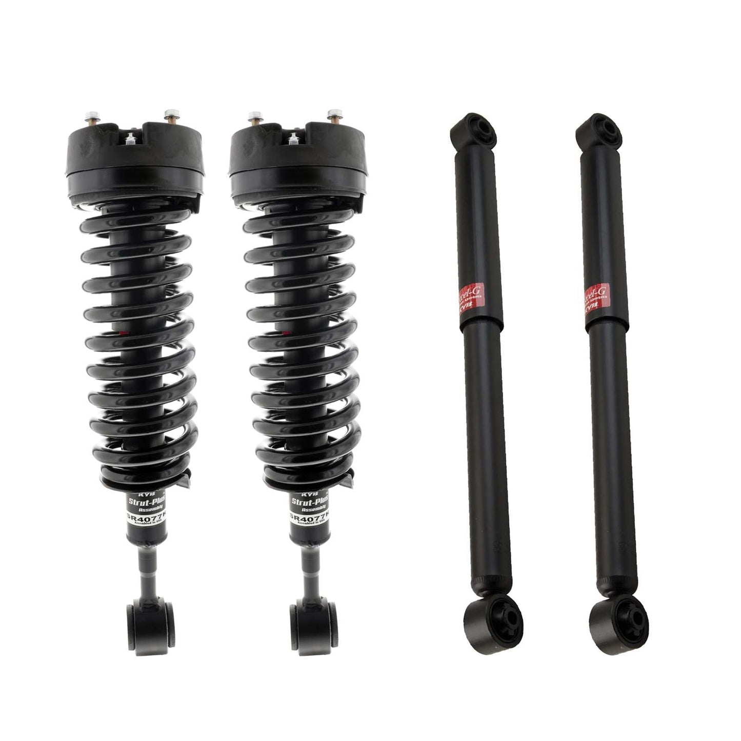KYB Truck Plus Shocks & Spring Assembly + Rear Excel-G Shocks Set - 2004-2008 Ford F-150 4WD