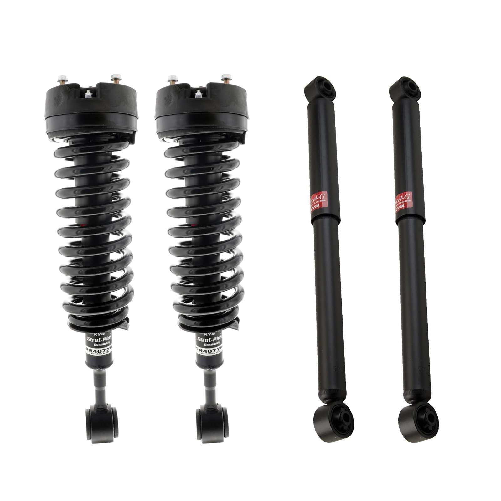 KYB Truck Plus Shocks & Spring Assembly + Rear Excel-G Shocks Set - 2004-2008 Ford F-150 4WD