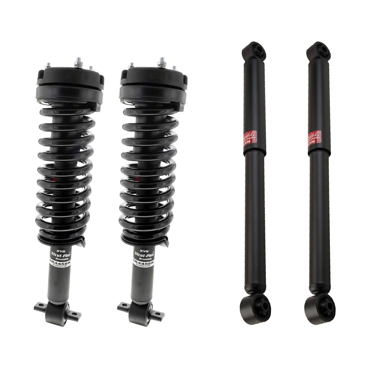 KYB Truck Plus Shocks & Spring Assembly + Rear Excel-G Shocks Set - 2009-2014 Ford F-150 RWD