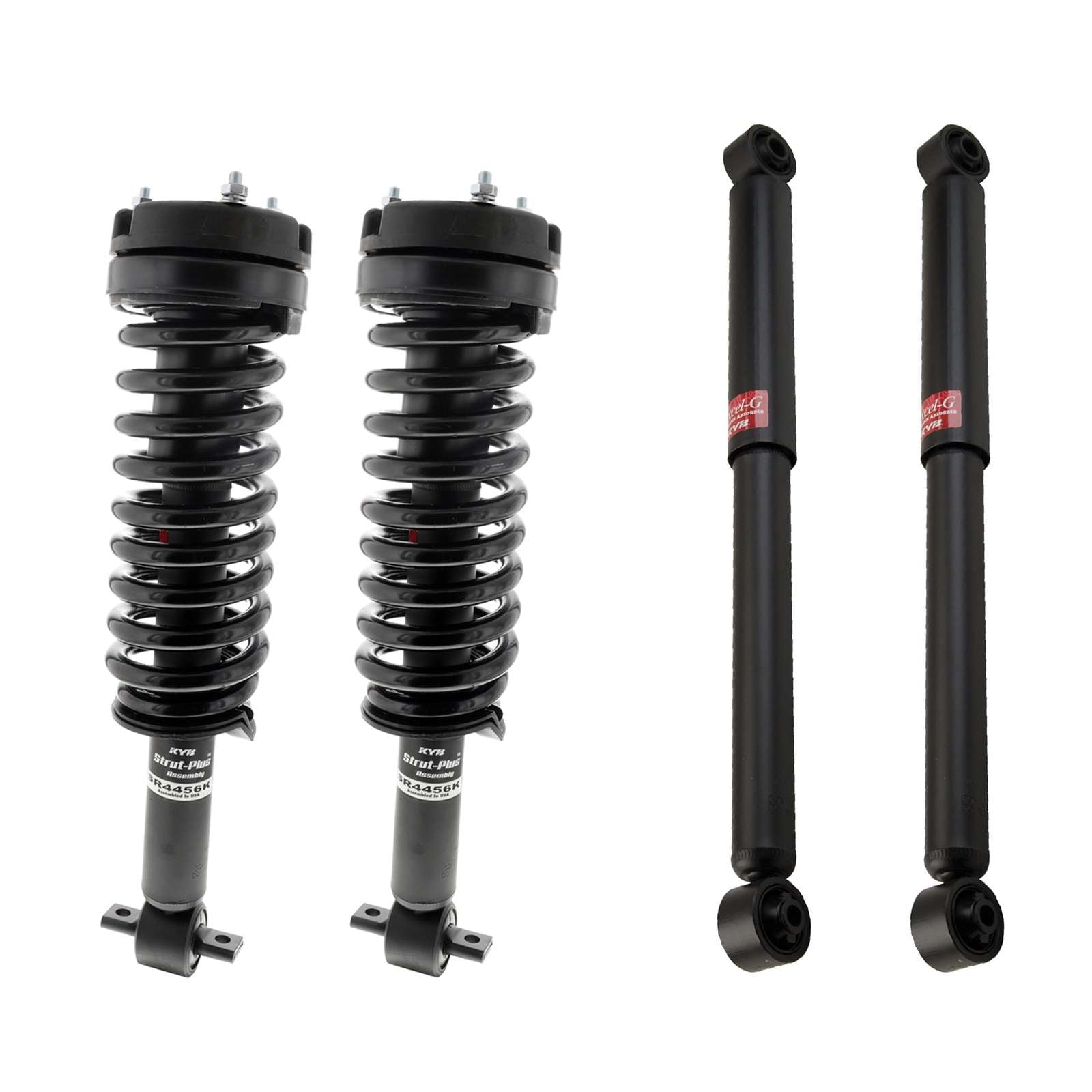 KYB Truck Plus Shocks & Spring Assembly + Rear Excel-G Shocks Set - 2009-2014 Ford F-150 RWD