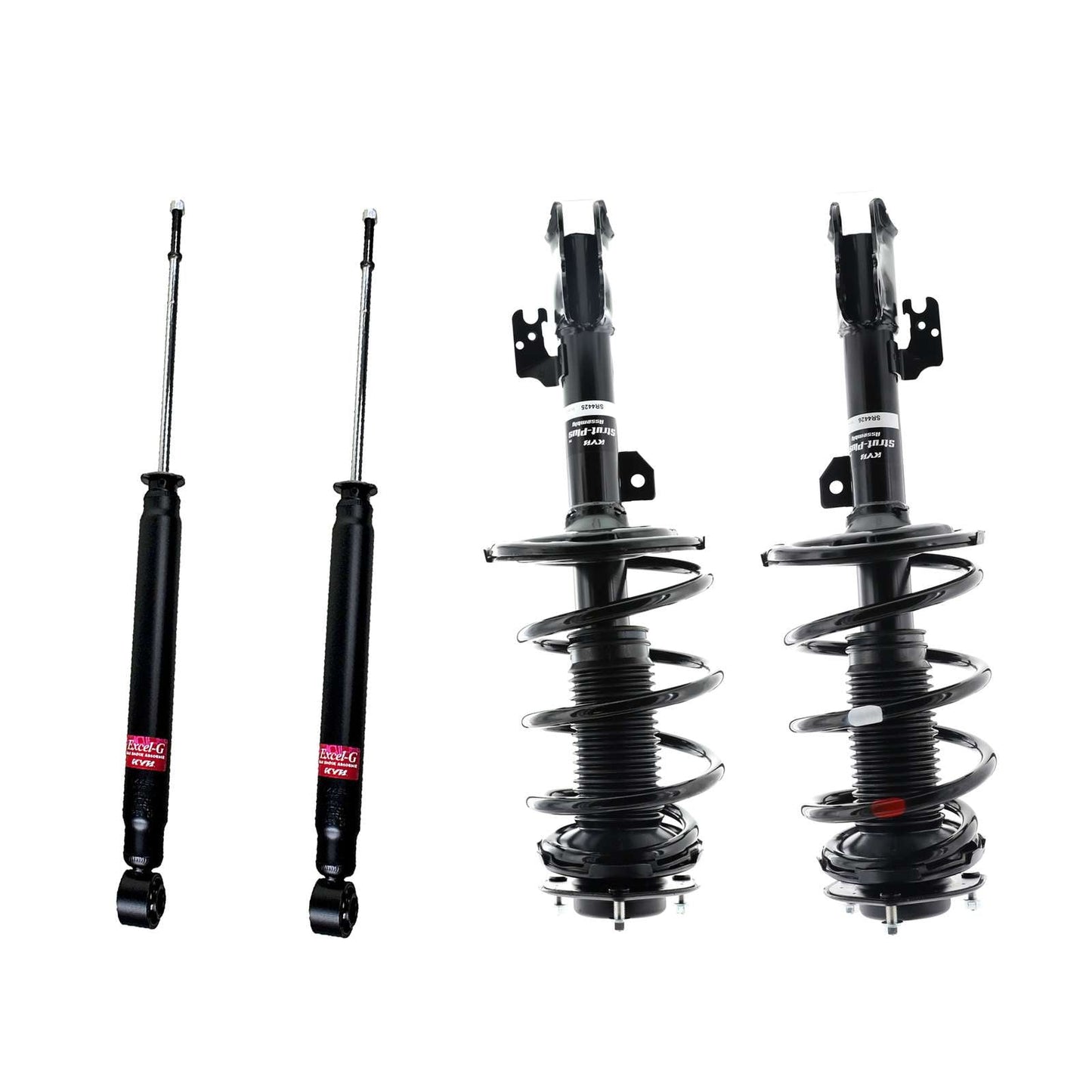 KYB Strut Plus Shocks & Spring Assembly + Rear Excel-G Shocks Set - 2011-2020 Toyota Sienna AWD