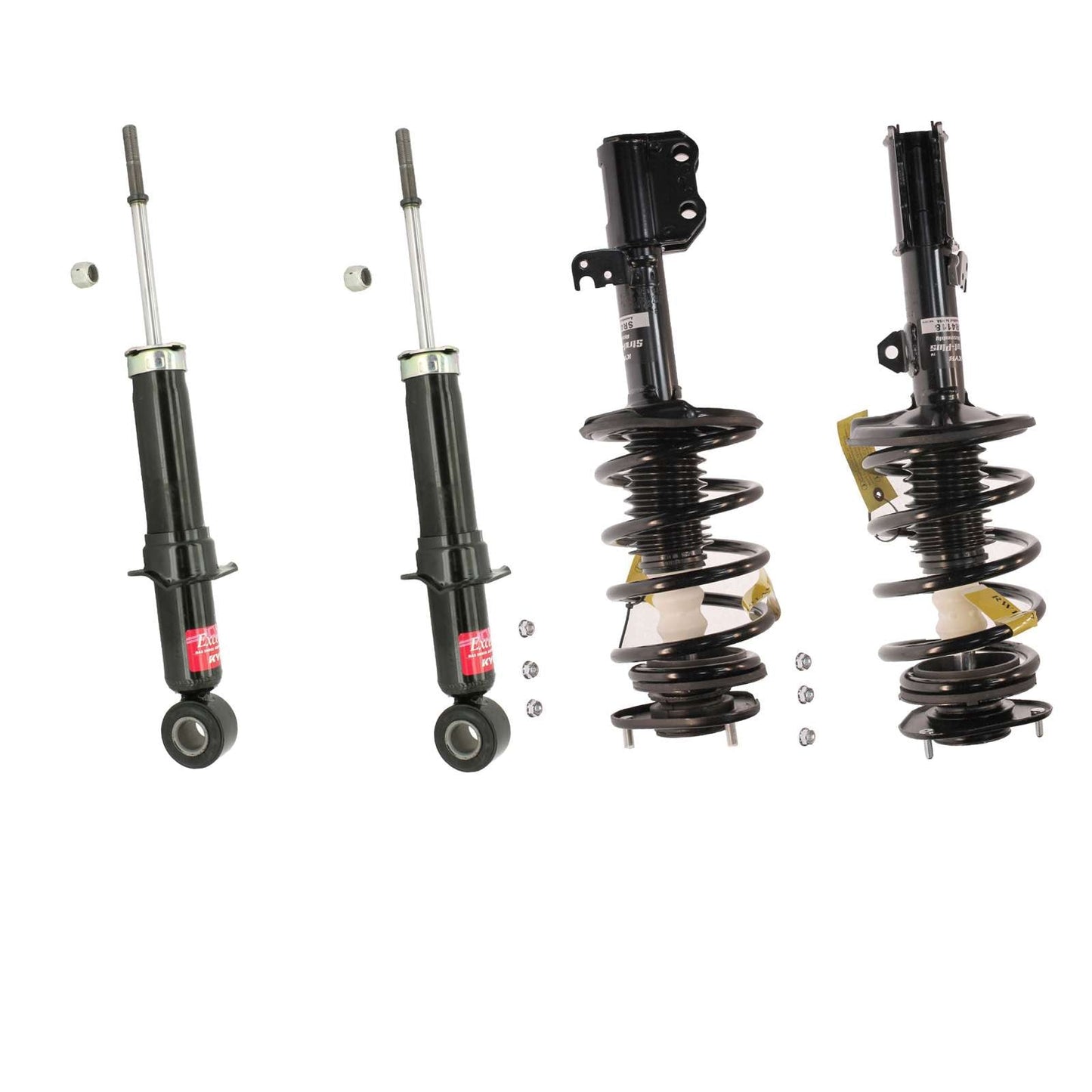 KYB Strut Plus Shocks & Spring Assembly + Rear Excel-G Shocks Set - 2003-2008 Pontiac Vibe FWD