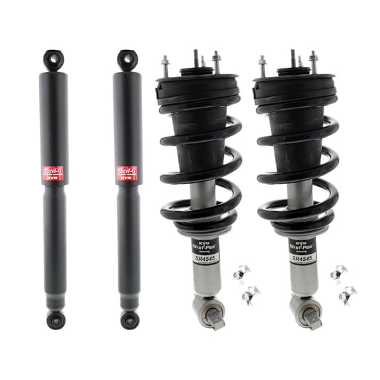 KYB Strut Plus Shocks & Spring Assembly + Rear Excel-G Shocks Set - 2015-2020 Chevrolet Tahoe 4WD