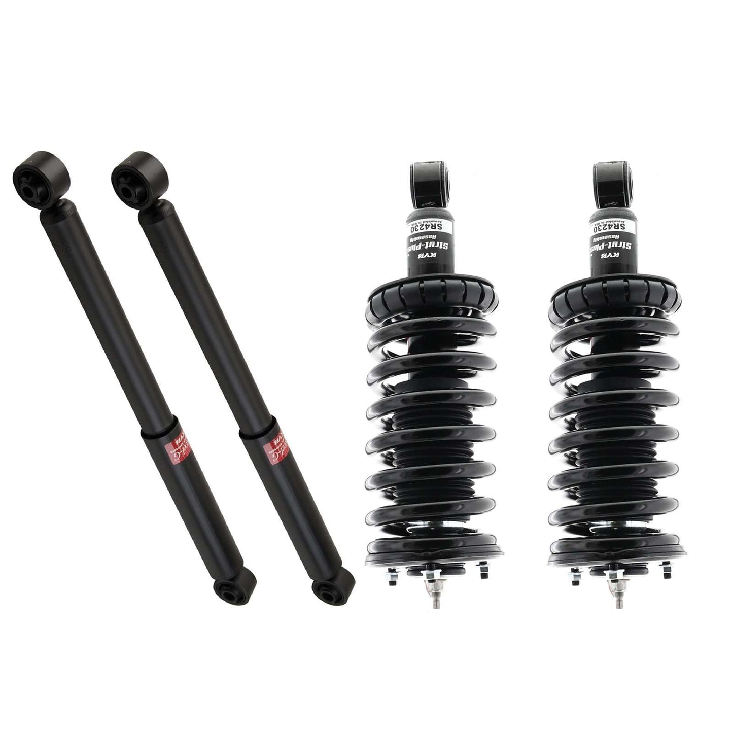 KYB Strut Plus Shocks & Spring Assembly + Rear Excel-G Shocks Set - 2004-2015 Nissan Titan 4WD