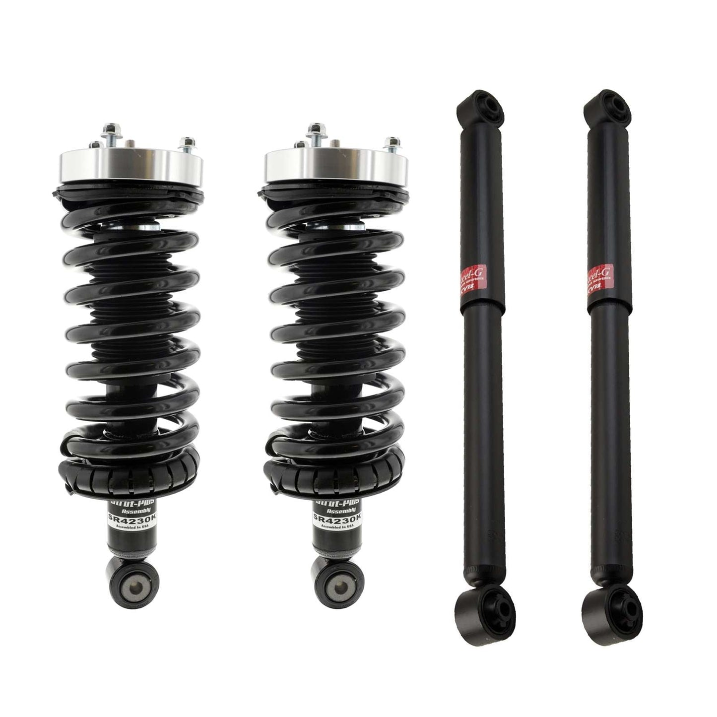 KYB Truck Plus Shocks & Spring Assembly + Rear Excel-G Shocks Set - 2004-2015 Nissan Titan 4WD