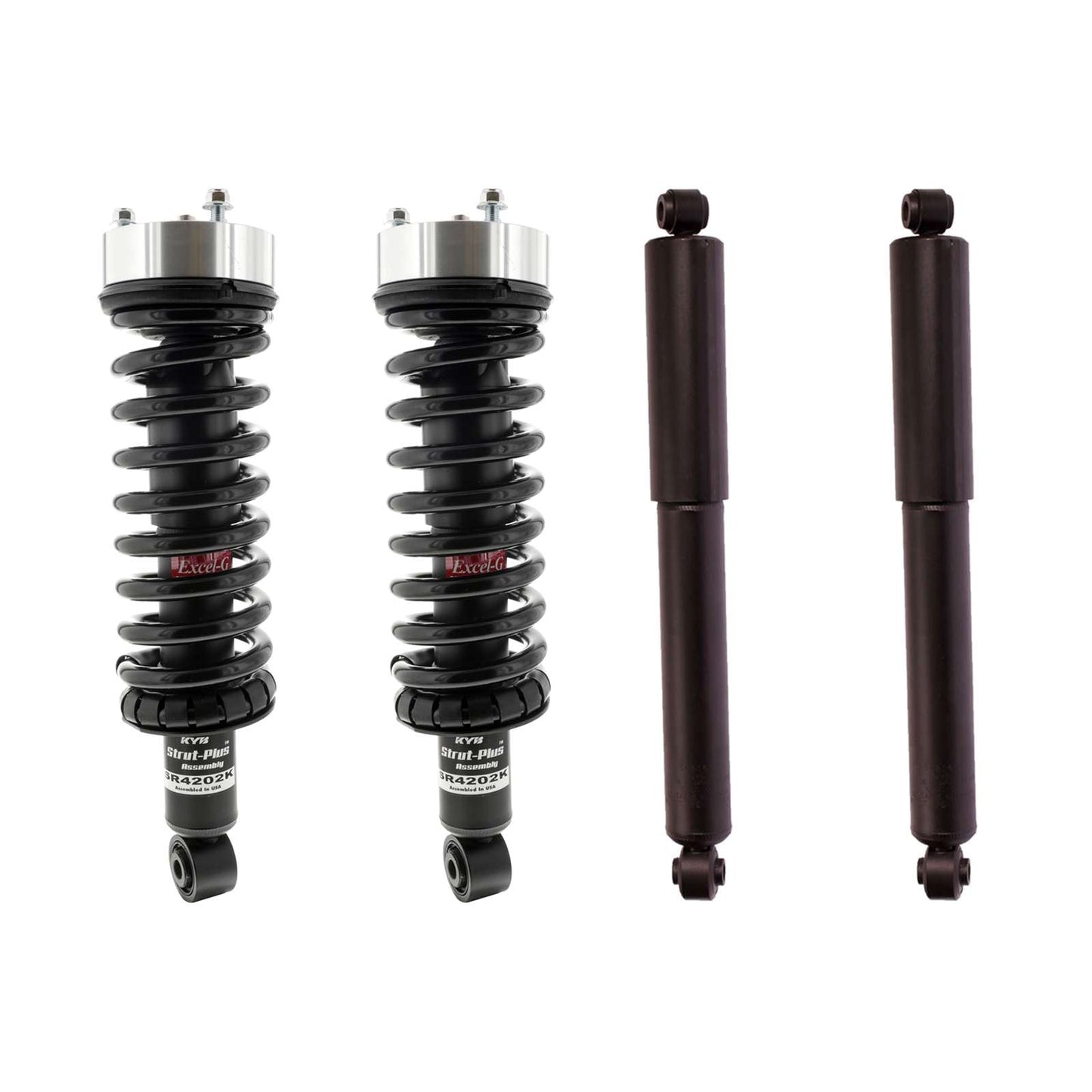 KYB Truck Plus Shocks & Spring Assembly + Rear Excel-G Shocks Set - 2005-2021 Nissan Frontier 4WD