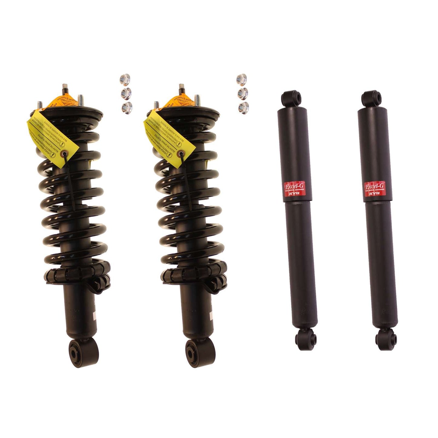 KYB Strut Plus Shocks & Spring Assembly + Rear Excel-G Shocks Set - 2005-2015 Nissan Xterra 4WD