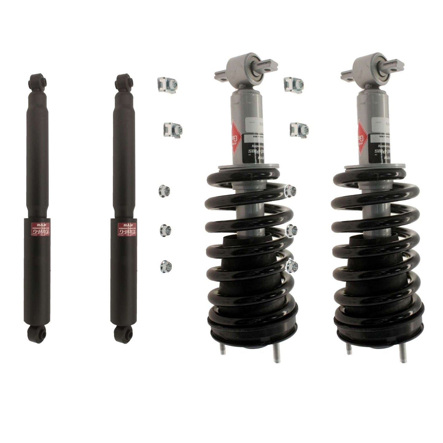 KYB Strut Plus Shocks & Spring Assembly + Rear Excel-G Shocks Set - 2007-2014 GMC Yukon 4WD
