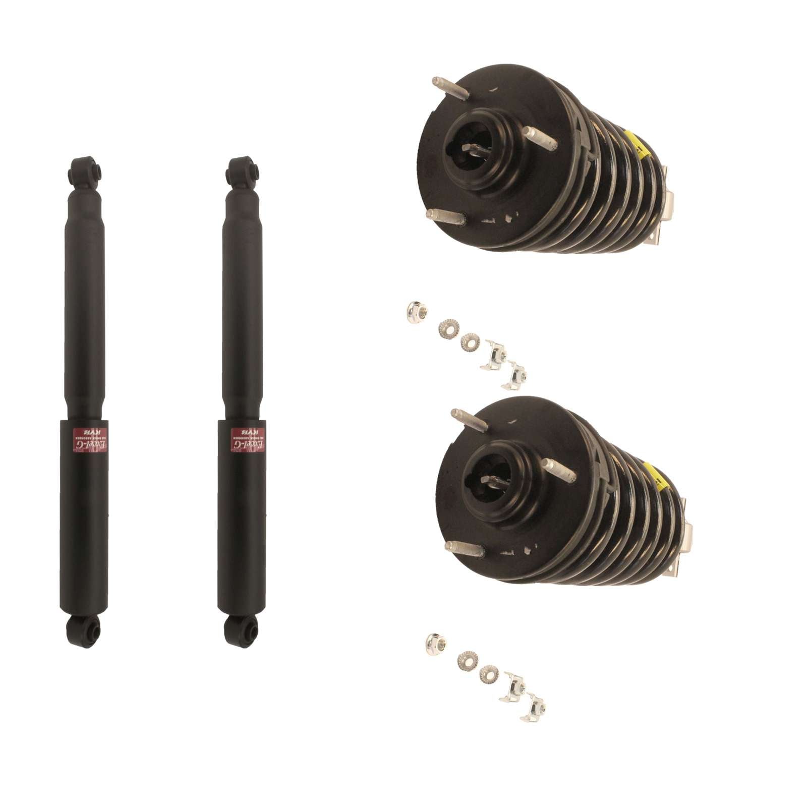 KYB Strut Plus Shocks & Spring Assembly + Rear Excel-G Shocks Set - 2007-2014 Chevrolet Suburban 1500 RWD