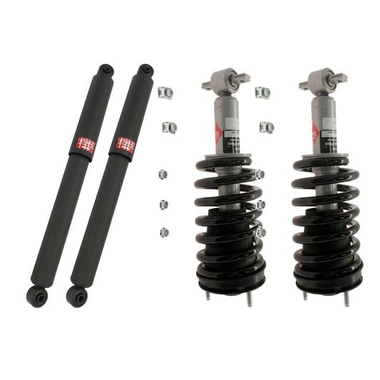 KYB Strut Plus Shocks & Spring Assembly + Rear Excel-G Shocks Set - 2007-2013 Chevrolet Silverado 1500 4WD RWD