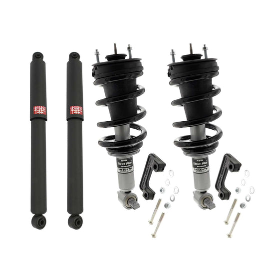 KYB Truck Plus Shocks & Spring Assembly + Rear Excel-G Shocks Set w/0" lift - 2014-2018 Chevrolet Silverado 1500 4WD