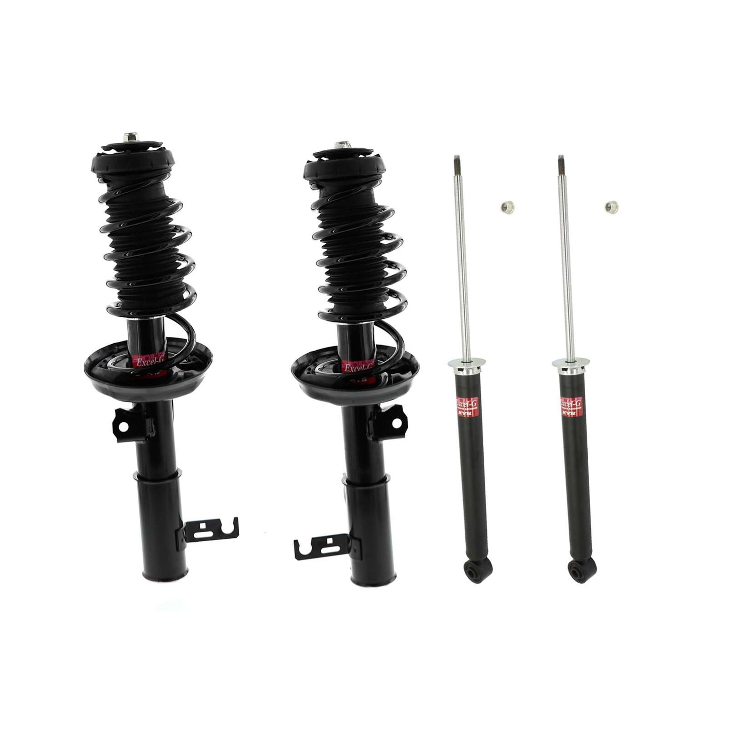 KYB Strut Plus Shocks & Spring Assembly + Rear Excel-G Shocks Set - 2011-2013 Chevrolet Cruze FWD