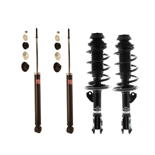 KYB Strut Plus Shocks & Spring Assembly + Rear Excel-G Shocks Set - 2012-2014 Toyota Prius C FWD