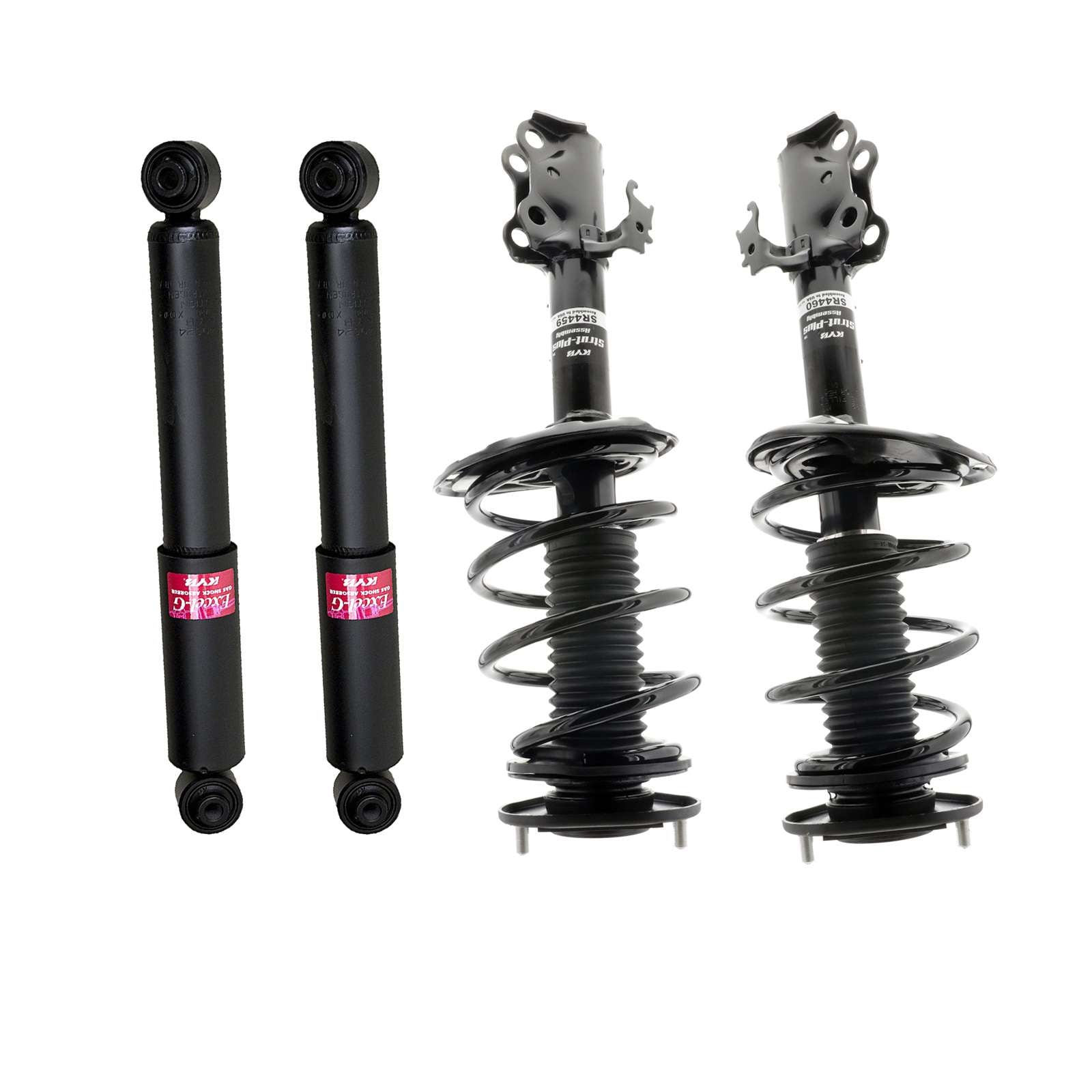 KYB Strut Plus Shocks & Spring Assembly + Rear Excel-G Shocks Set - 2006-2012 Toyota RAV4 4WD AWD FWD