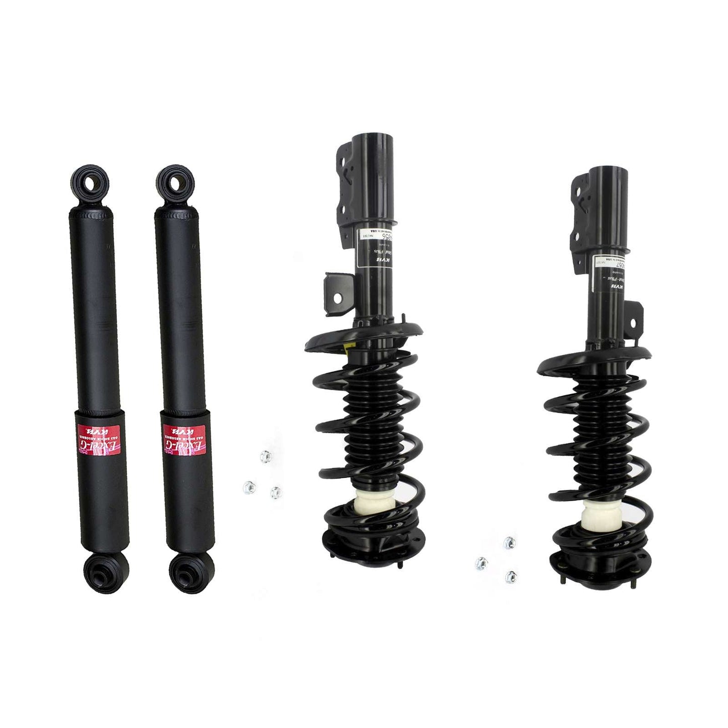 KYB Strut Plus Shocks & Spring Assembly + Rear Excel-G Shocks Set - 2005-2010 Chevrolet Cobalt FWD