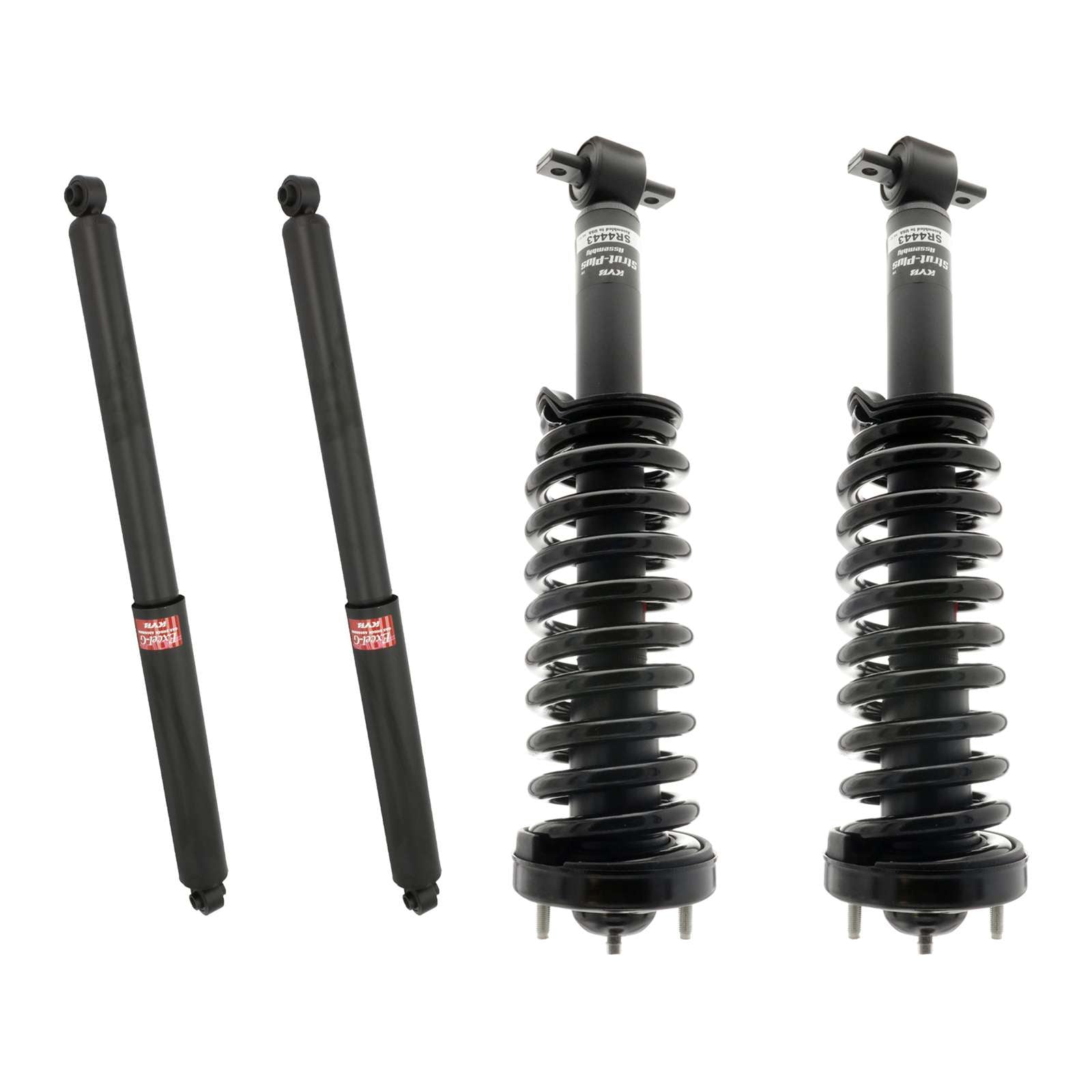KYB Strut Plus Shocks & Spring Assembly + Rear Excel-G Shocks Set - 2014-2019 Ford F-150 4WD