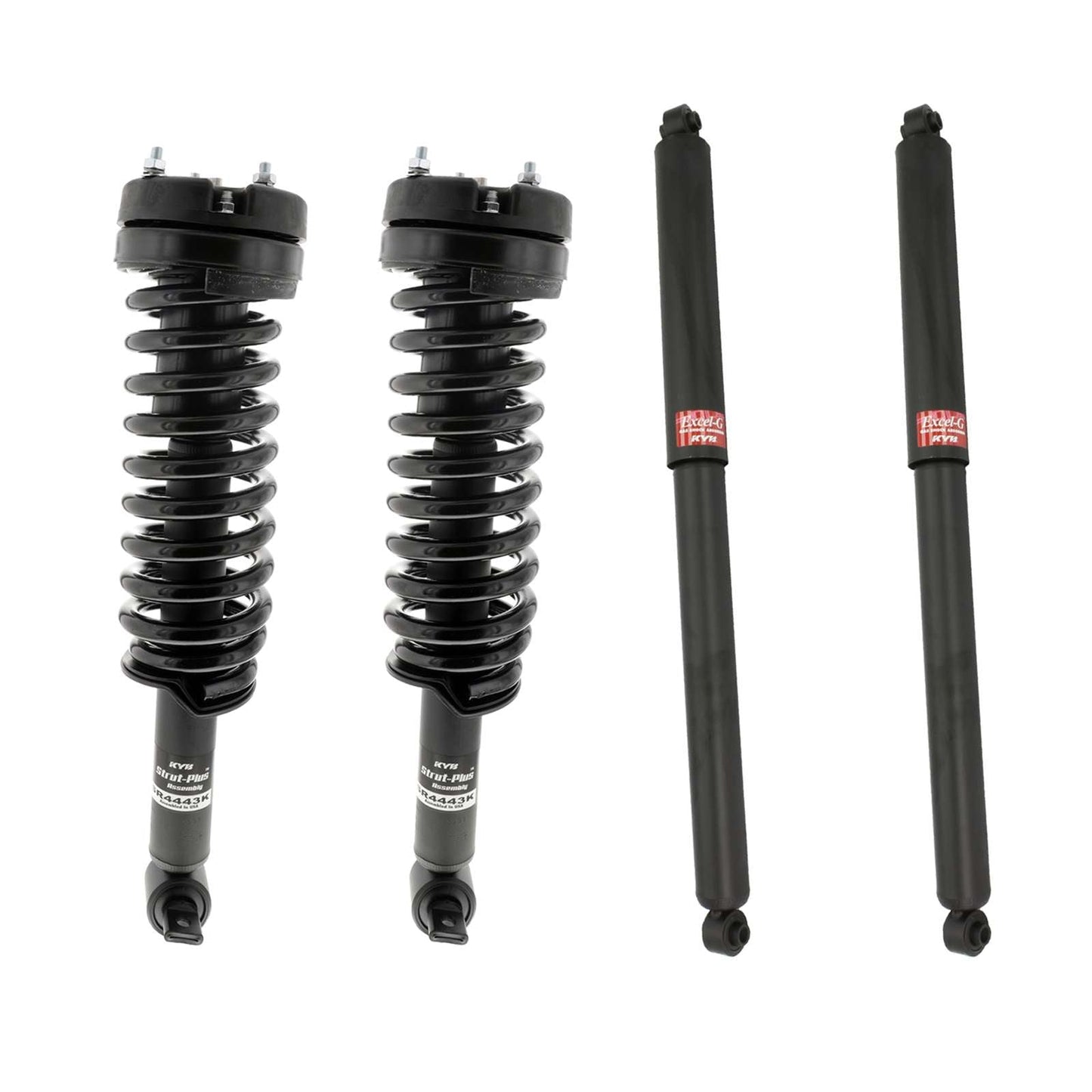 KYB Truck Plus Shocks & Spring Assembly + Rear Excel-G Shocks Set - 2014-2019 Ford F-150 4WD