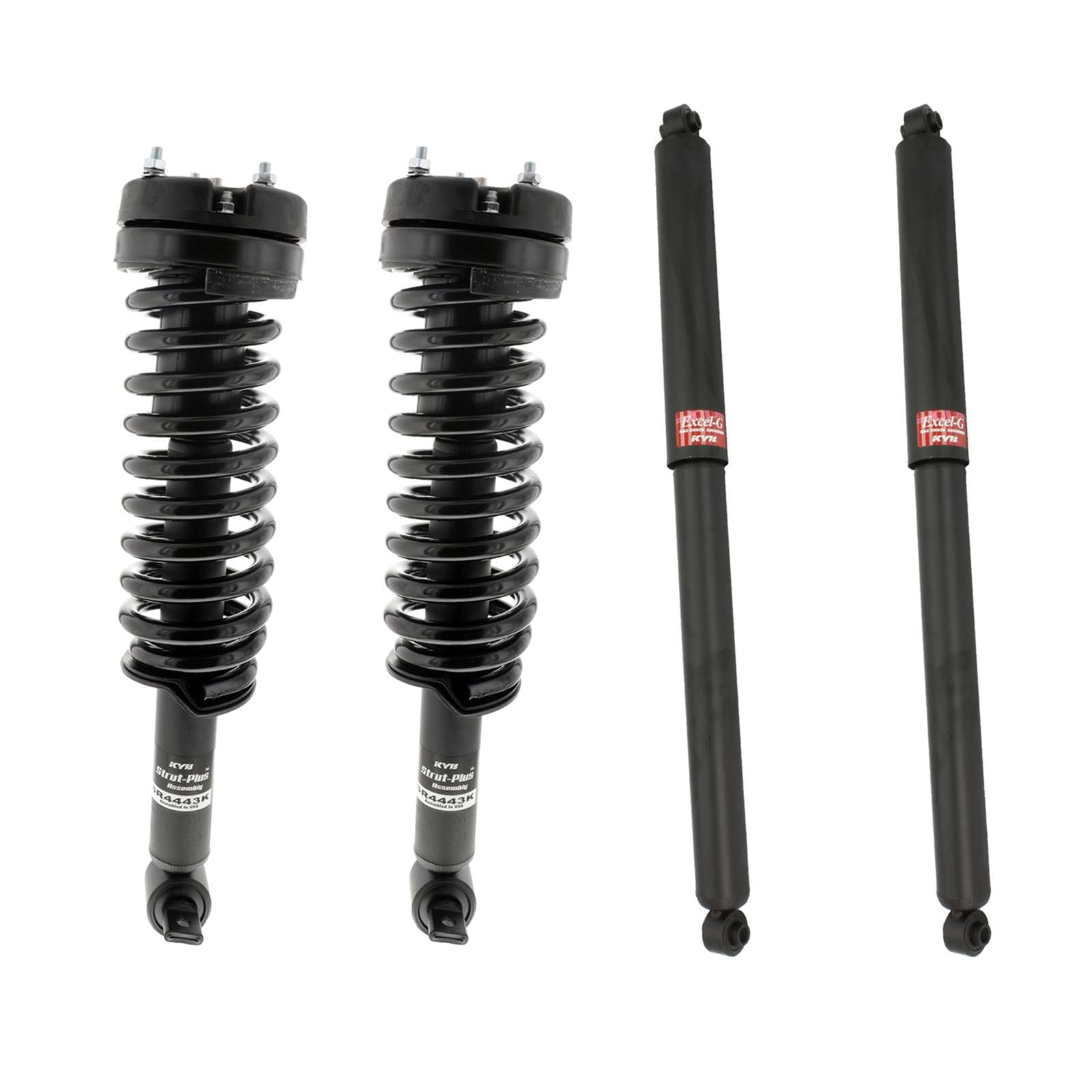 KYB Truck Plus Shocks & Spring Assembly + Rear Excel-G Shocks Set - 2014-2019 Ford F-150 4WD
