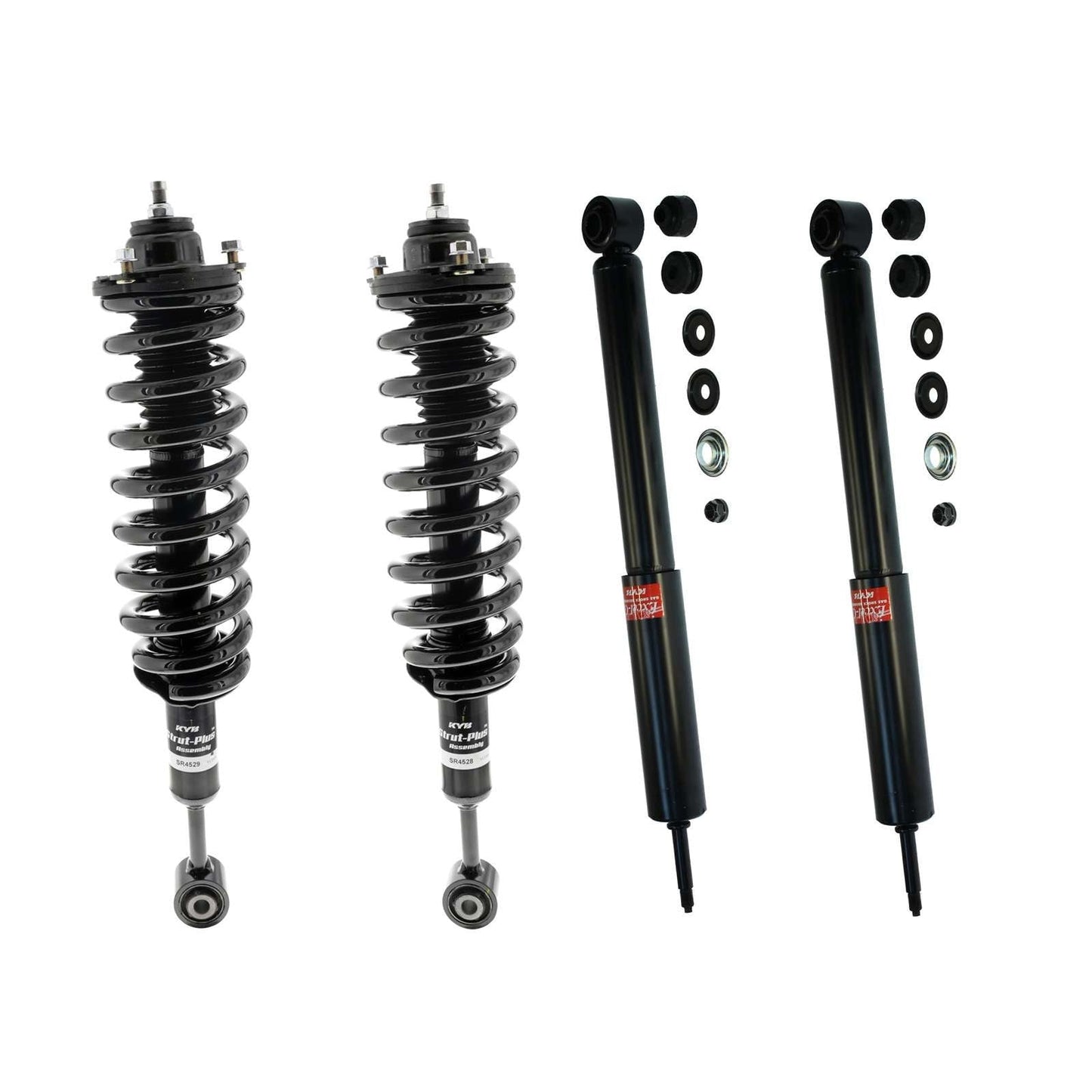 KYB Strut Plus Shocks & Spring Assembly + Rear Excel-G Shocks Set - 2010-2024 Toyota 4Runner 4WD