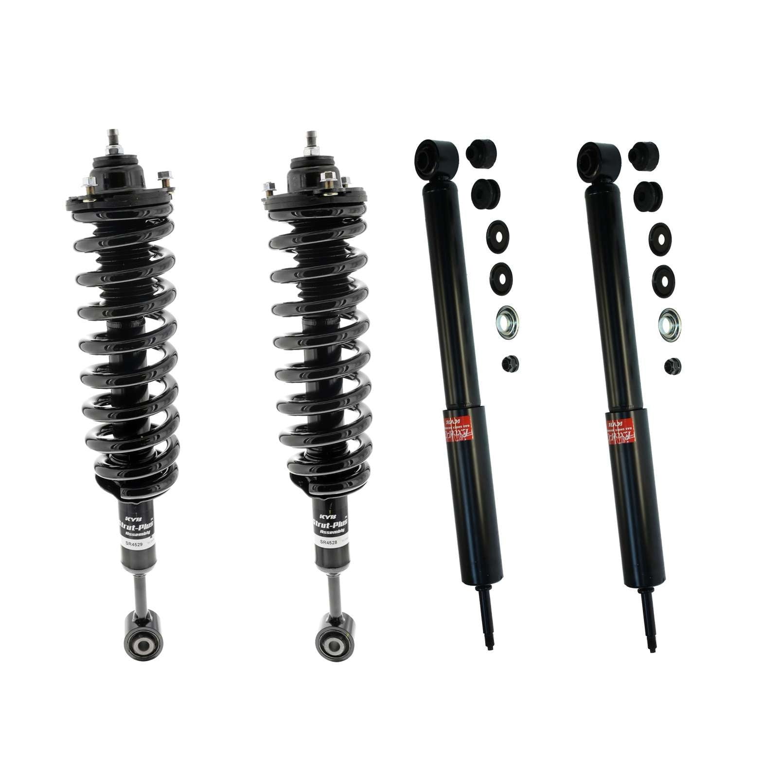 KYB Strut Plus Shocks & Spring Assembly + Rear Excel-G Shocks Set - 2010-2024 Toyota 4Runner 4WD