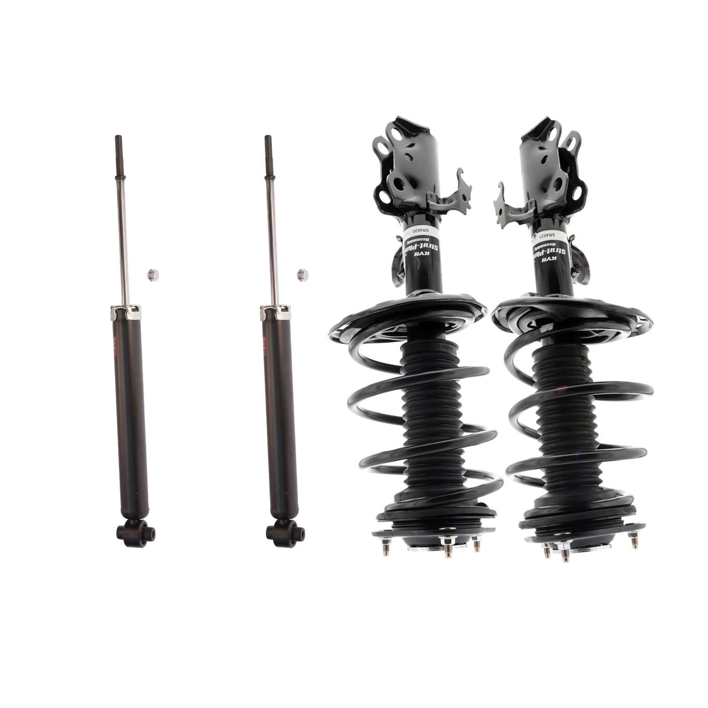 KYB Strut Plus Shocks & Spring Assembly + Rear Excel-G Shocks Set - 2011-2016 Scion tC FWD
