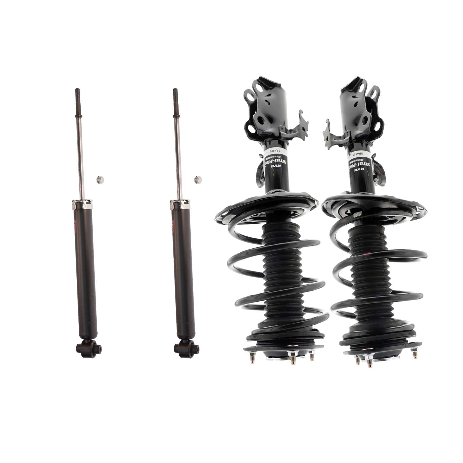 KYB Strut Plus Shocks & Spring Assembly + Rear Excel-G Shocks Set - 2011-2016 Scion tC FWD