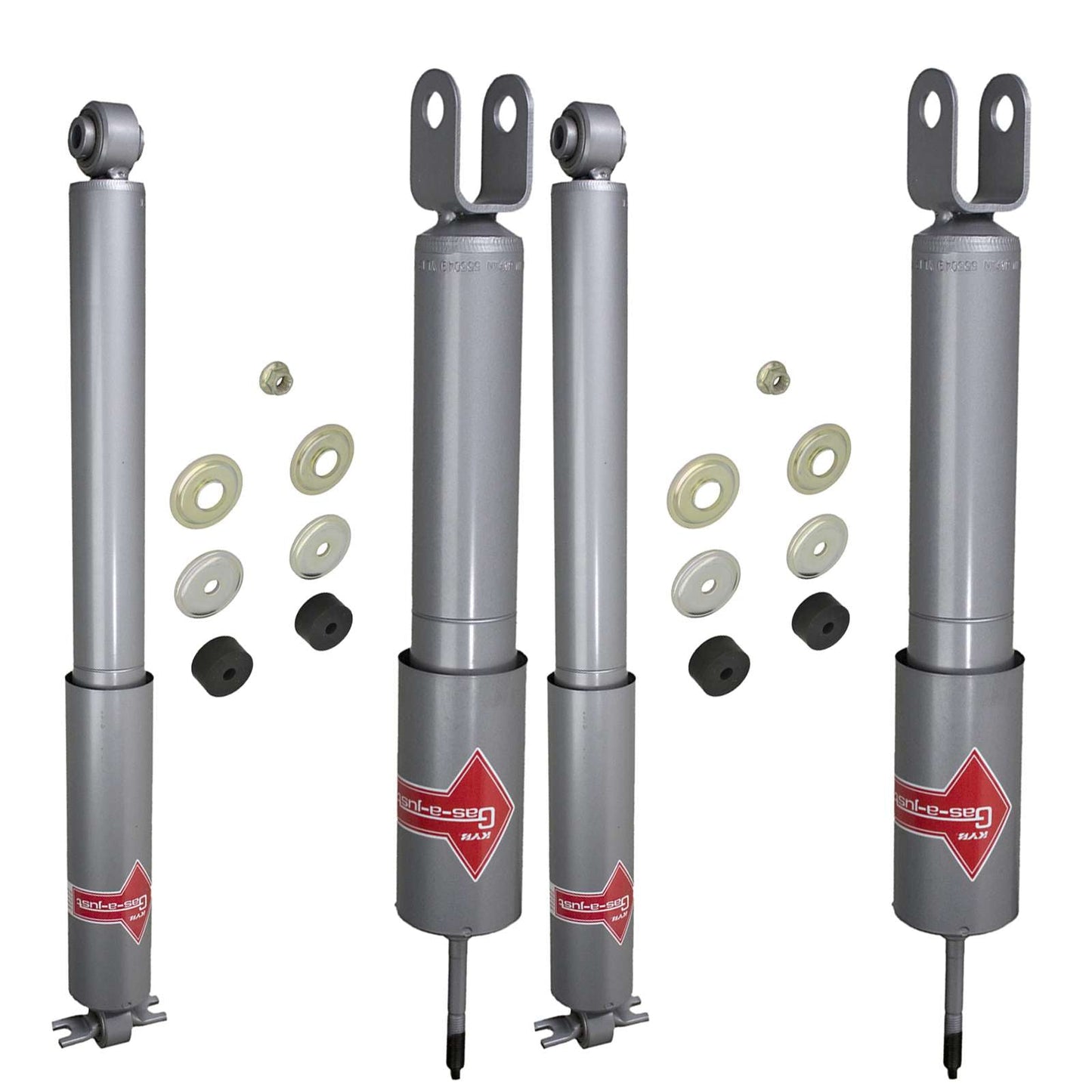 KYB Gas-A-Just Monotube Shocks Set - 2006-2010 Hummer H3 4WD AWD