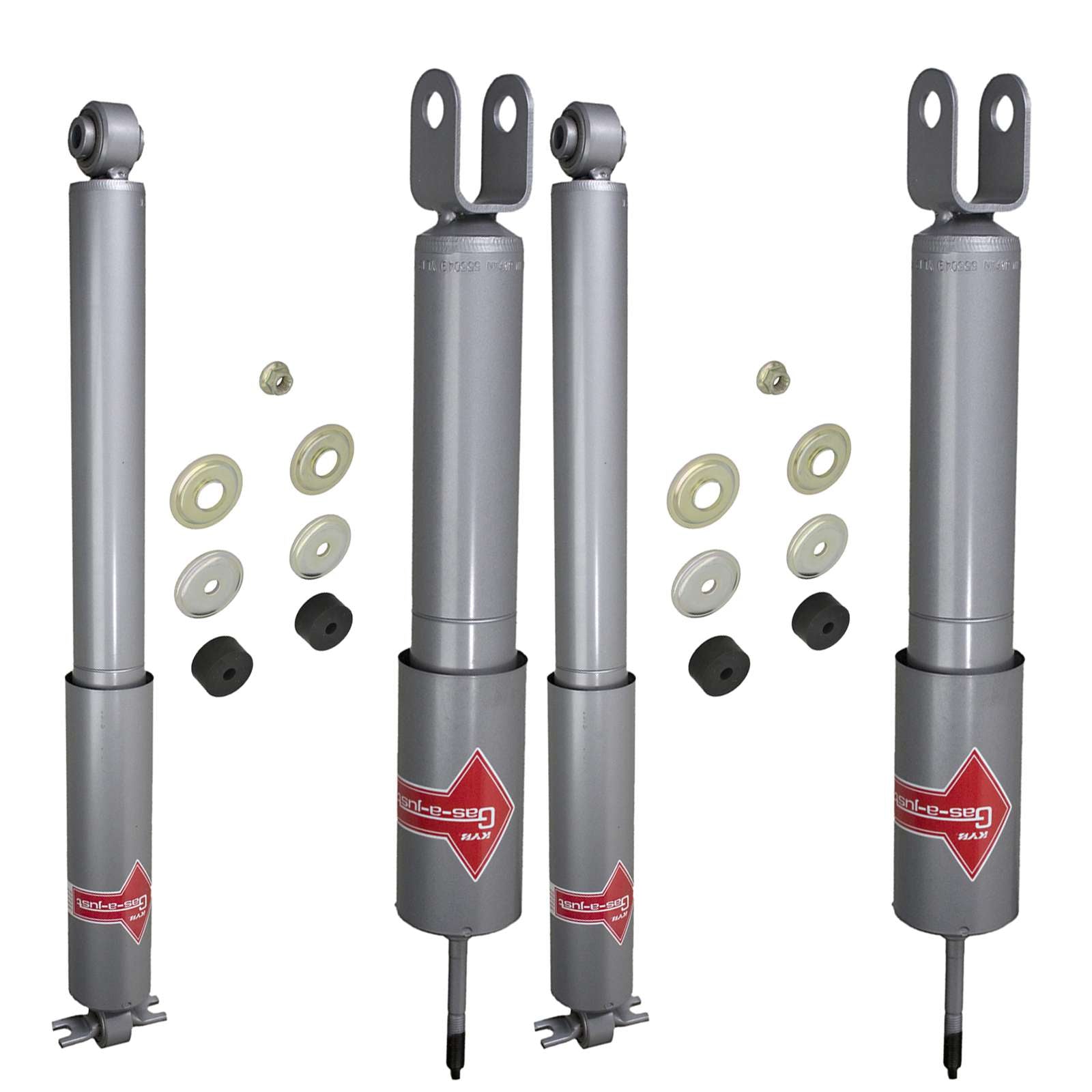 KYB Gas-A-Just Monotube Shocks Set - 2006-2010 Hummer H3 4WD AWD