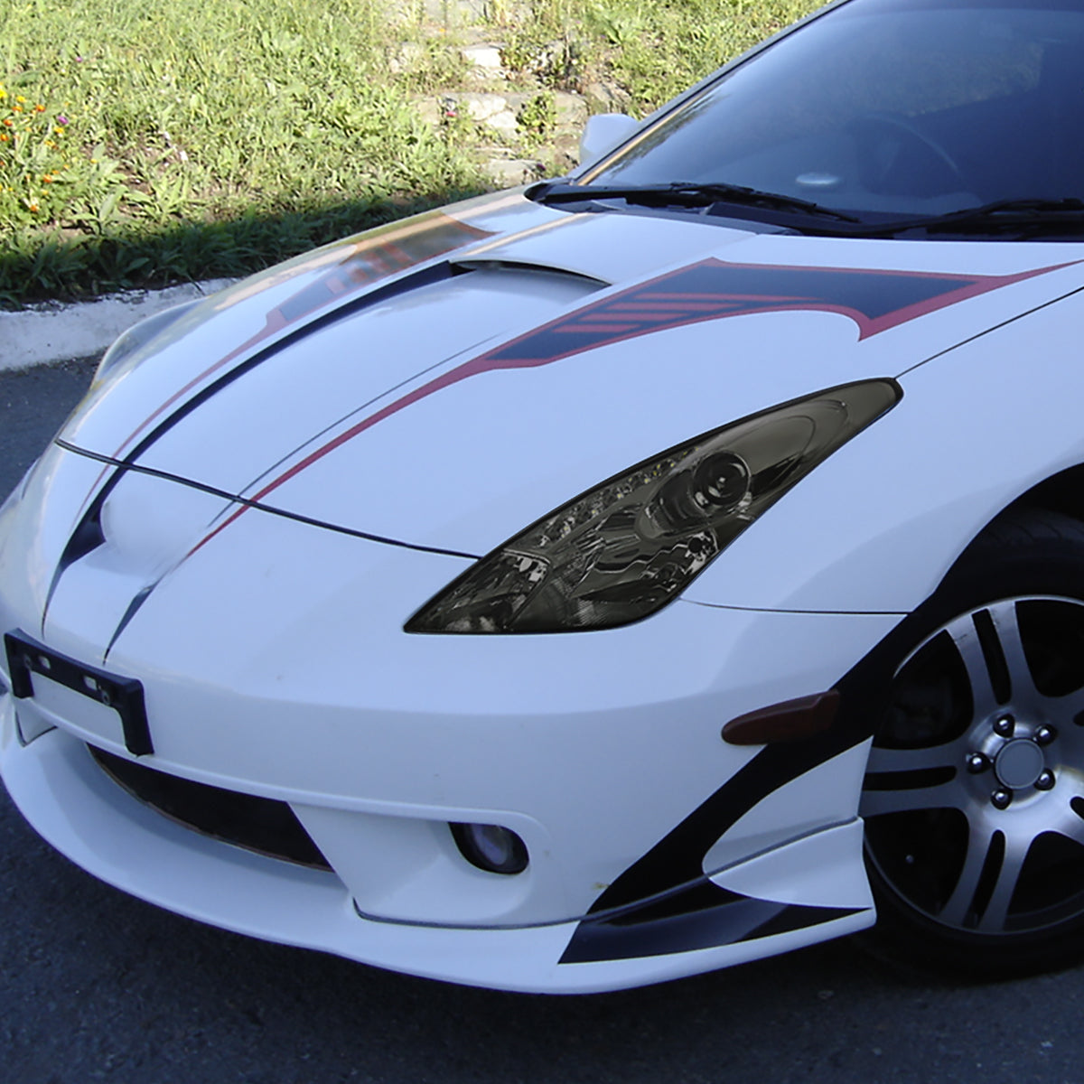 2000-2005 Toyota Celica Projector Headlights w/ SMD LED Light Strip (Chrome Housing/Smoked Lens)
